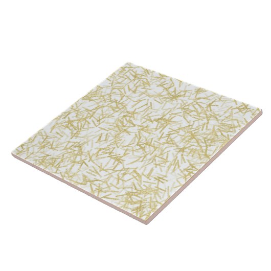 Carreau Gold Confetti Abstrait (Côté)