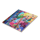 Carreau Gold Dust Day Gecko Hawaiian avec Orchidées (Côté)