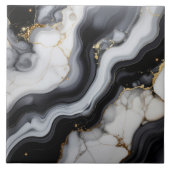 Carreau Gold Faux Glitter Veined B&W Marble ID1180a (Devant)