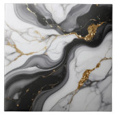 Carreau Gold Faux Glitter Veined B&W Marble ID1180c (Devant)