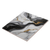 Carreau Gold Faux Glitter Veined B&W Marble ID1180c (Côté)