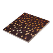 Carreau Gold Maple Leaf on dark red (Côté)