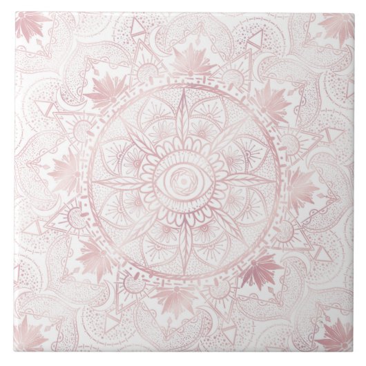 Carreau Gold Moon Sun Mandala Celestial Design (Devant)