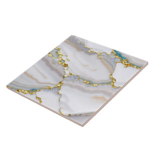 Carreau Gold White tendance Marble Agate Collection