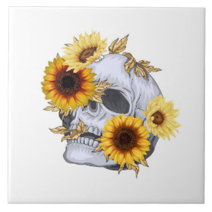 CARREAU GOLDEN BLOOM SKULL