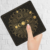 Carreau Golden Celestial Luna Phases Alchemical Harmony