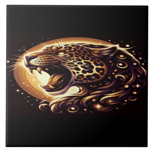Carreau Golden Eyed Leopard (Devant)