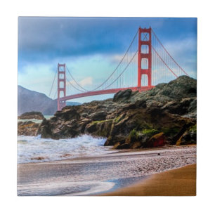 Carreau Golden gate bridge au coucher du soleil