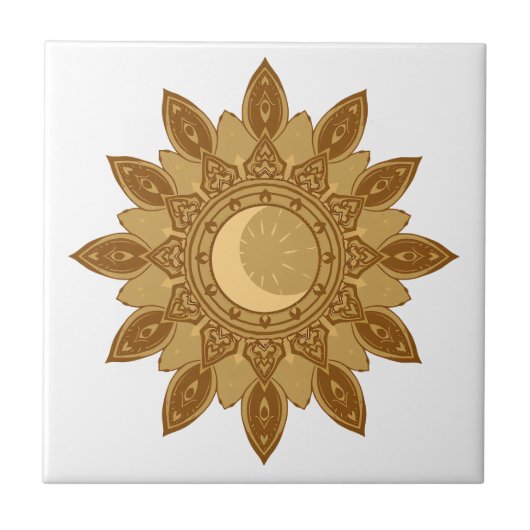 Carreau Golden Mandala Ceramic (Devant)