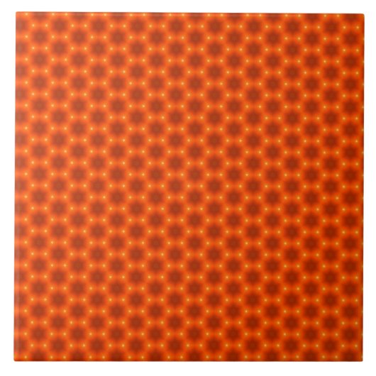 Carreau Golden Orange Honeycomb Hexagon Motif (Devant)
