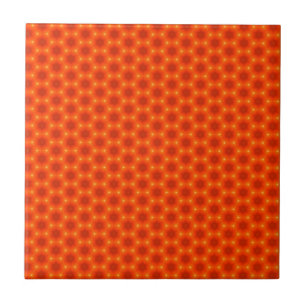 Carreau Golden Orange Honeycomb Hexagon Motif