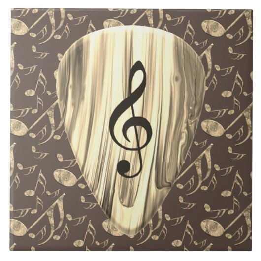 Carreau Golden Plectron - Design élégant pour les mélomane (Devant)