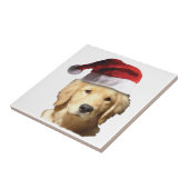Carreau Golden Retriever de Noël (Côté)
