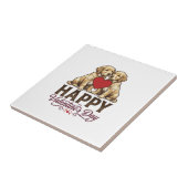 Carreau Golden Retriever Joyeuse Saint-Valentin (Côté)