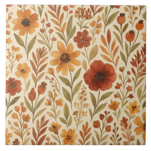 Carreau Golden rustique Automne Floral automne vibes