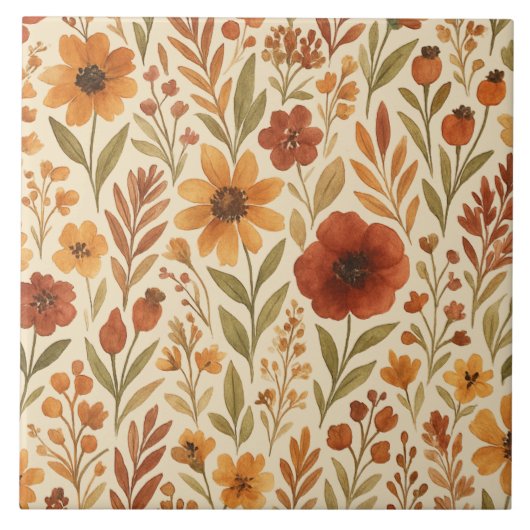 Carreau Golden rustique Automne Floral automne vibes (Devant)