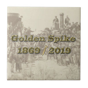 Carreau Golden Spike Transcontinental Railroad Sesquincent