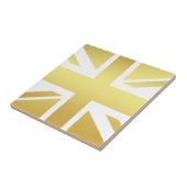 Carreau Golden Union Jack British Flag Ceramic Tile (Côté)