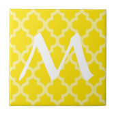 Carreau Golden Yellow Moroccan Moods Quatrefoil avec/ Init (Devant)