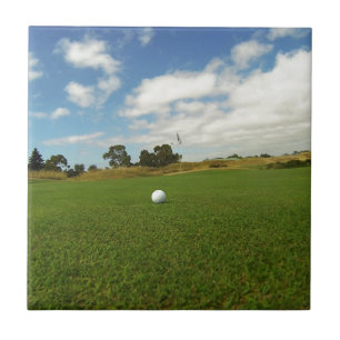 Carreau Golf Ball Sur Le Vert,
