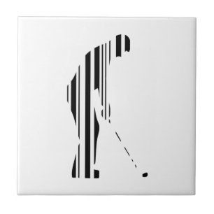 Carreau GOLF BAR CODE Golfer Golfing Sports Motif Design