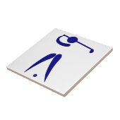 Carreau Golf Player Blue White Sports, ajouter du texte et (Côté)