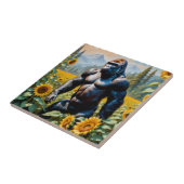 Carreau Gorille Ape Dans Un Champ De Tournesol (Côté)