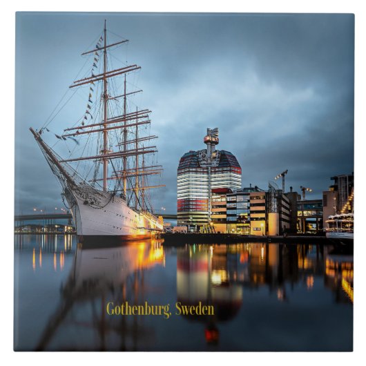 Carreau Göteborg, Suède la nuit (Devant)