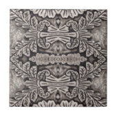 Carreau goth renaissance orné argent gris gris motif triba (Devant)