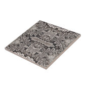 Carreau goth renaissance orné argent gris gris motif triba (Côté)