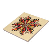 Carreau Goth Snakes Flower Tattoo Style (Côté)