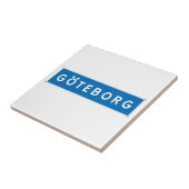 Carreau Gothenburg, panneau routier suédois (Côté)