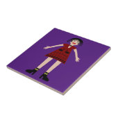 Carreau Gothique Halloween Vampire Lady (Côté)