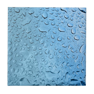 Carreau Gouttelettes d'eau bleue