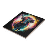 Carreau Grace Ghoost : Vache Holographique Spectrale, (Côté)