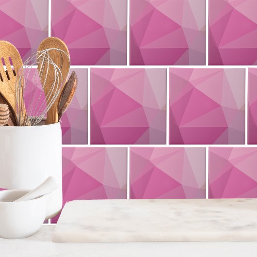 Carreau Gradient rose géométrique mou