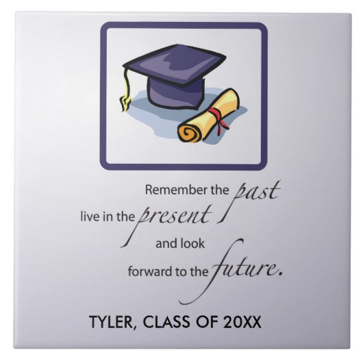 Carreau Graduation congratulations Remember the Past (Devant)