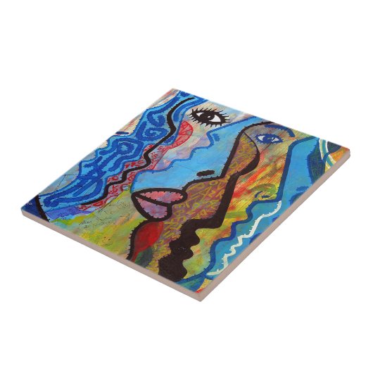 Carreau Graffiti Abstrait coloré (Côté)