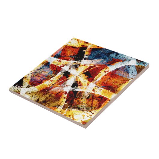 Carreau Graffiti abstrait coloré (Côté)