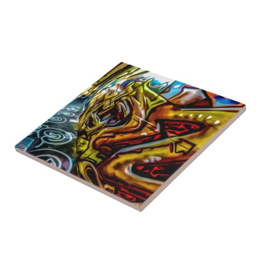 Carreau Graffiti coloré (Côté)