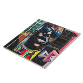 Carreau Graffiti coloré afro-américain (Côté)