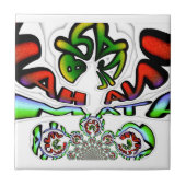 Carreau Graffiti coloré Hakuna Matata (Devant)