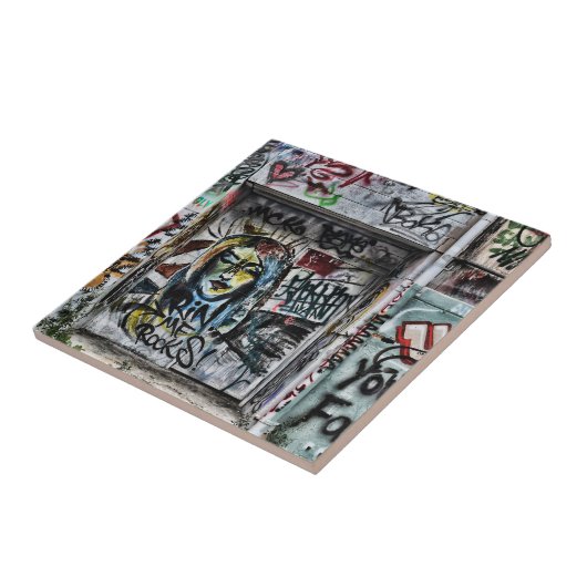 Carreau Graffiti Cool Moderne Urbain Art de rue (Côté)