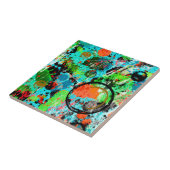 Carreau Graffiti de combat alimentaire Abstrait (Côté)