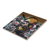 Carreau Graffiti de crâne de Bangkok (Côté)