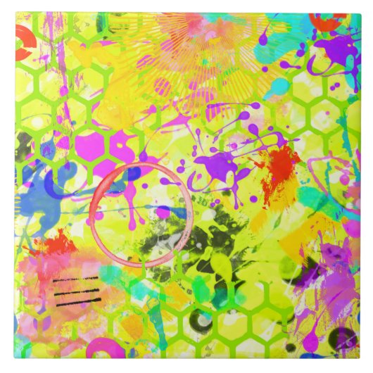 Carreau Graffiti Été Abstrait 1 (Devant)