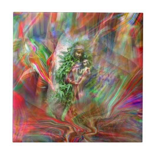 Carreau Graffiti Madonna Tile (Devant)