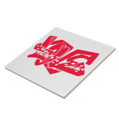 Carreau Graffiti Red Love (Côté)