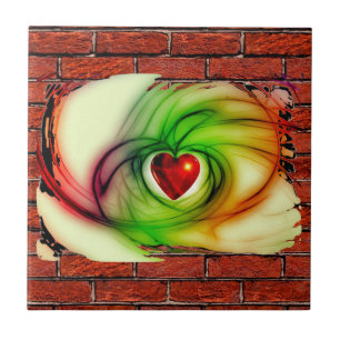 CARREAU GRAFFITI SUR LE MUR : LE ~ DU COEUR DE L'ARTISTE