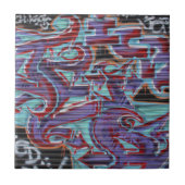 Carreau Graffiti violet sur Shutter (Devant)